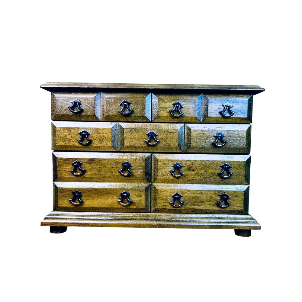 Vintage Jewelry Music Chest‎ Interior Red Lining| Schmid Bros Vintage Luxury